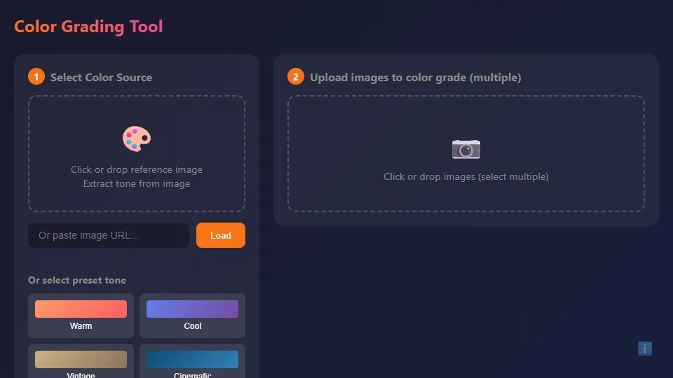 Image Color Grading preview