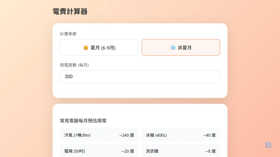 Electricity Calculator preview