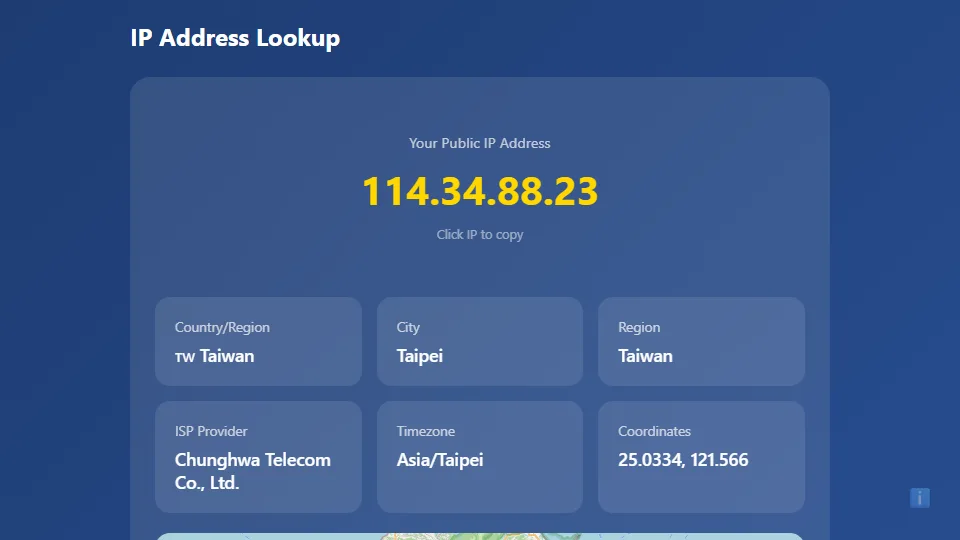IP Lookup preview